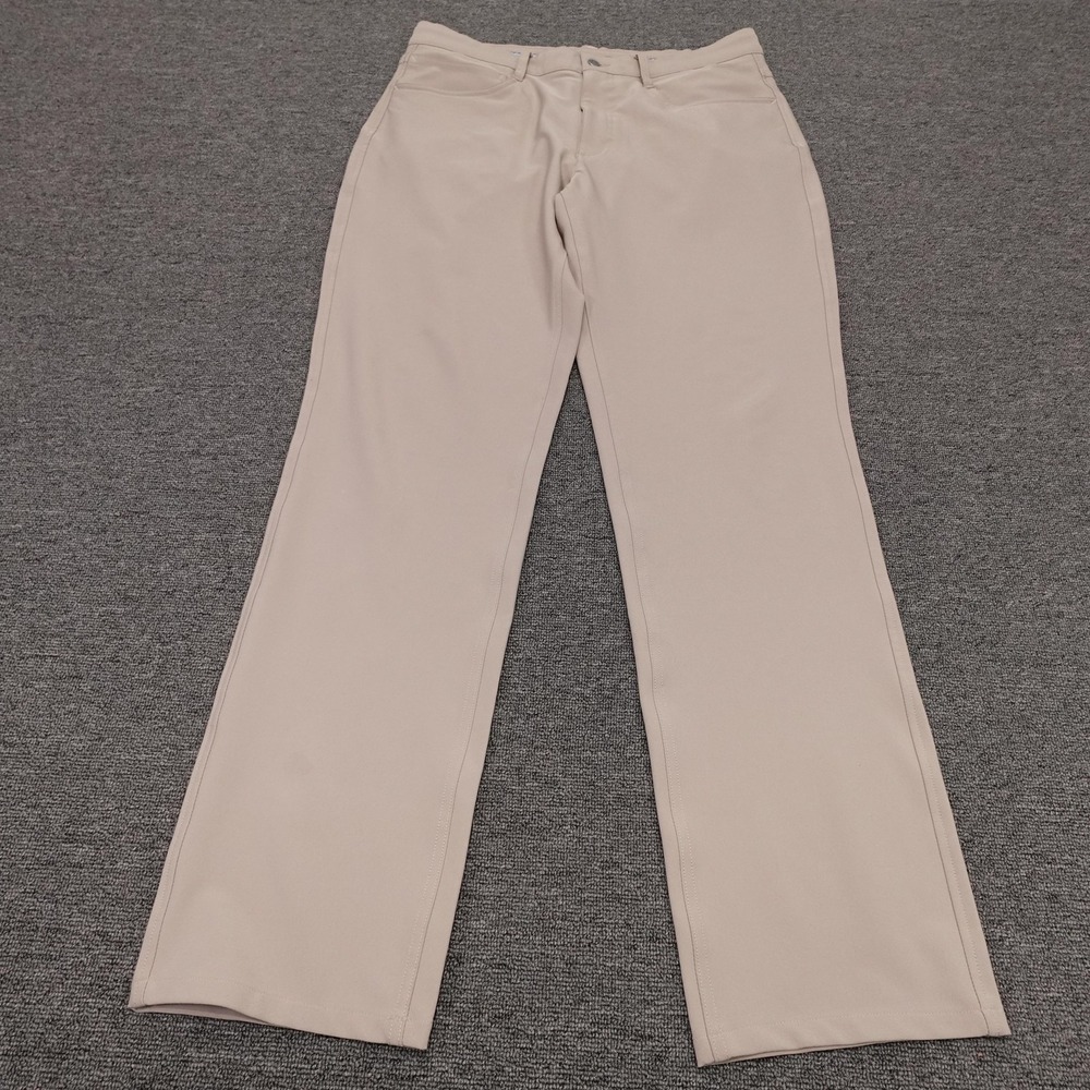 FootJoy Golf Pants Mens 33x32 Beige Athletic Fit Performance Stretch Khakis